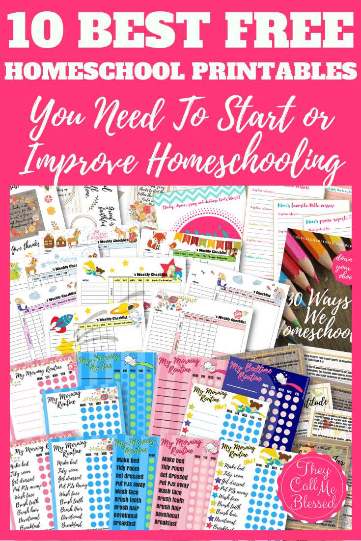 free homeschooling printables