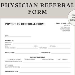 free medical office forms printable