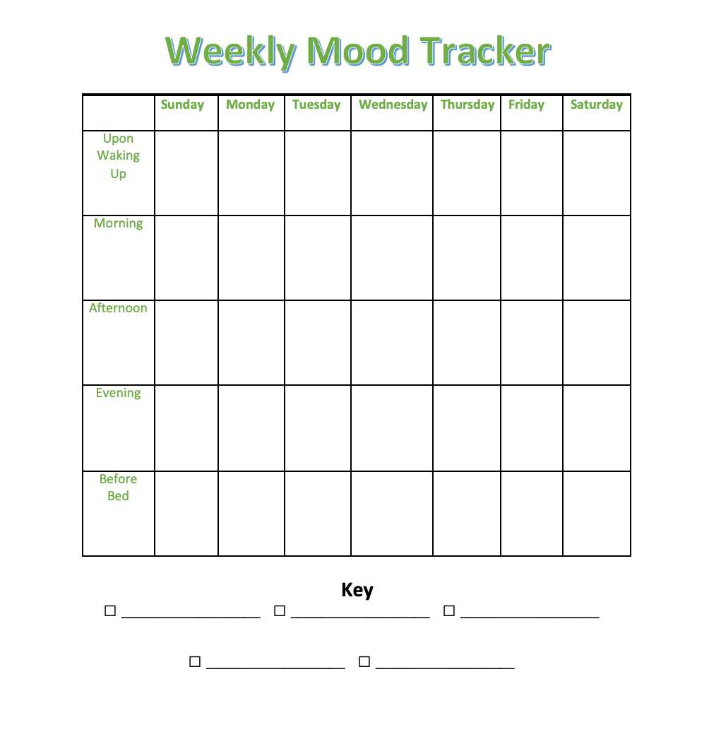 free mood tracker printable