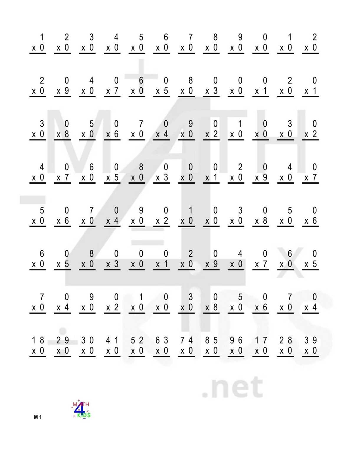 free multiplication printables free multiplication printables