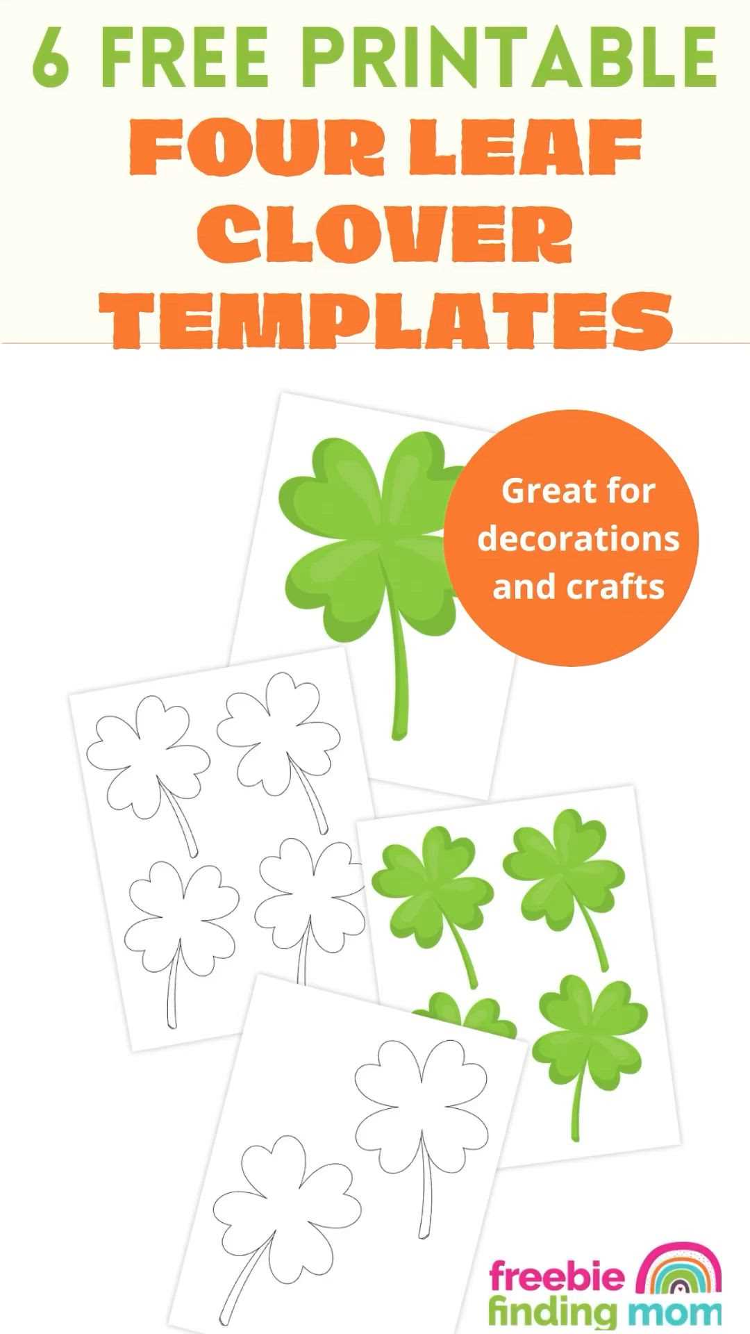 free printable 4 leaf clover template