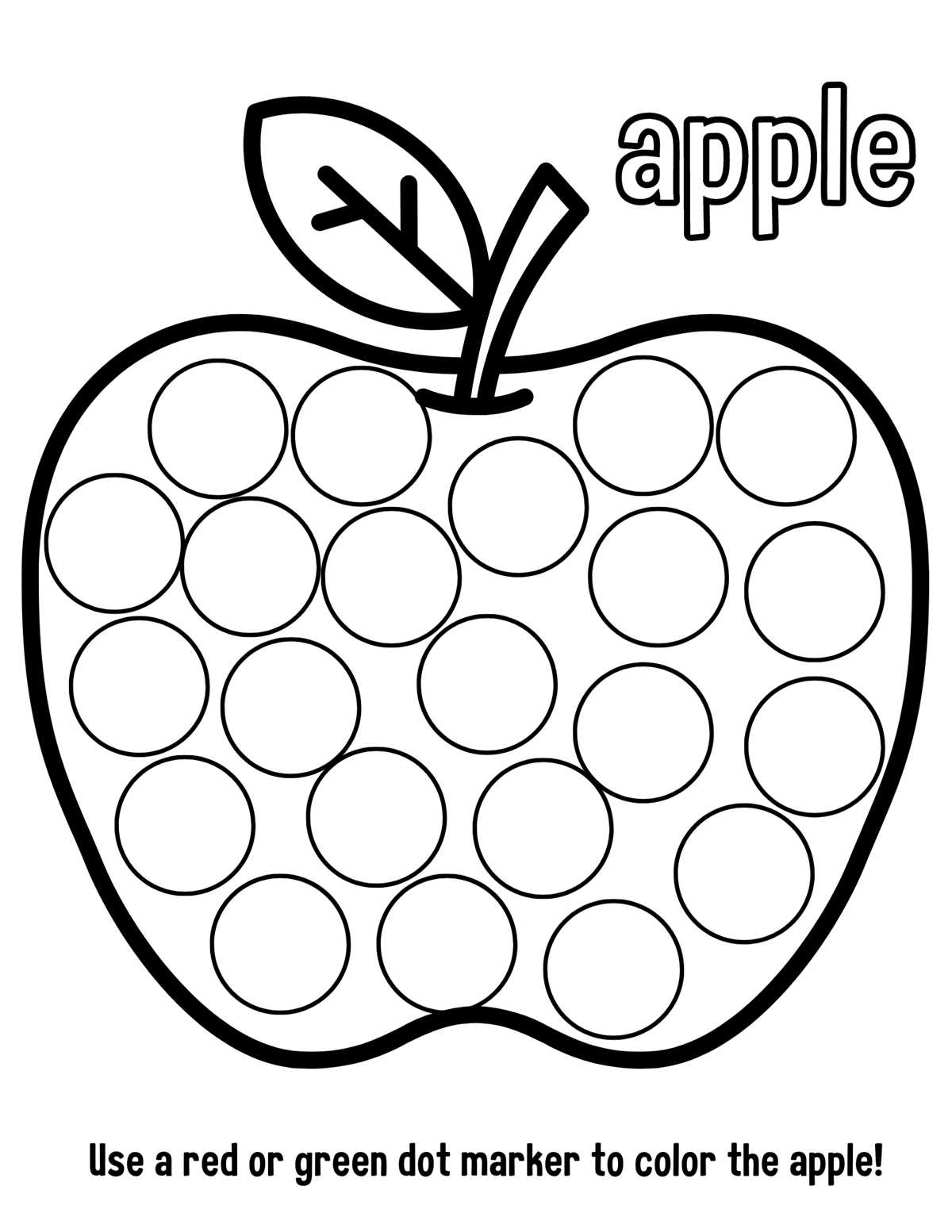 free printable apple coloring sheets