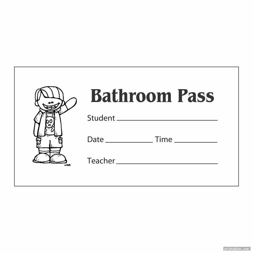 free printable bathroom passes