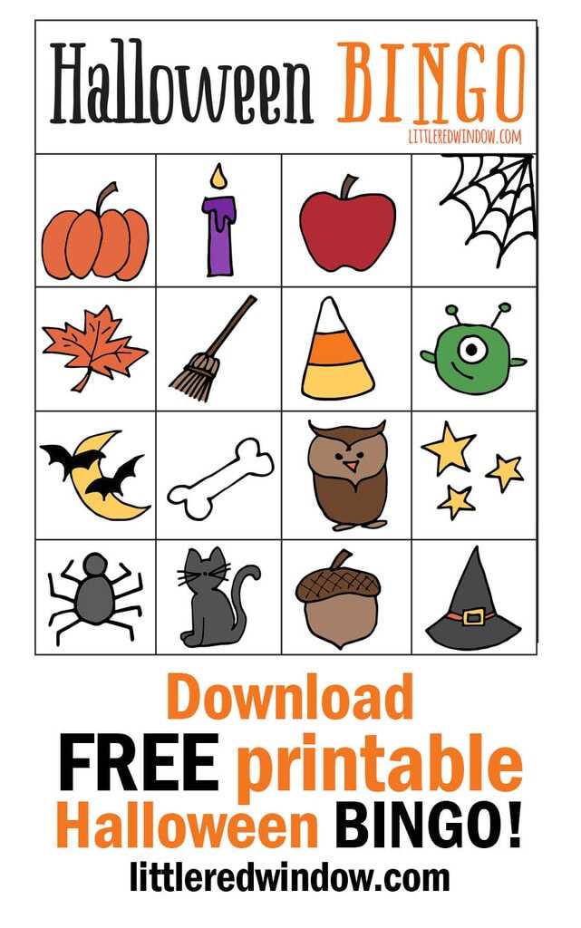 free printable bingo halloween