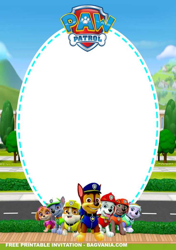 free printable blank paw patrol birthday invitations
