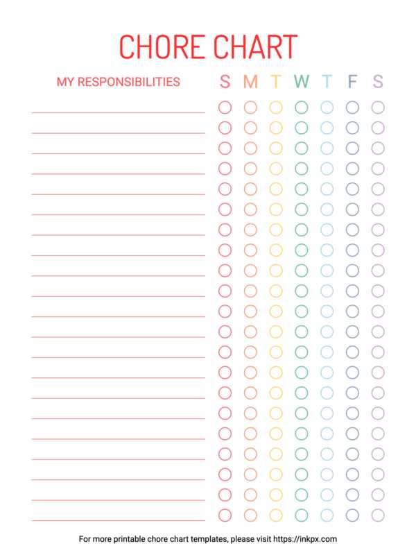 free printable blank weekly chore chart