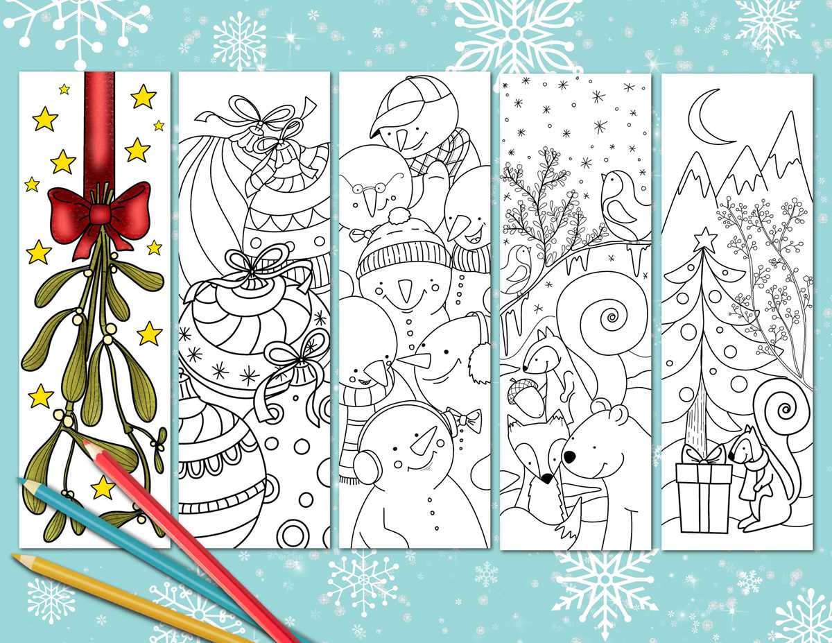 free printable bookmarks for christmas