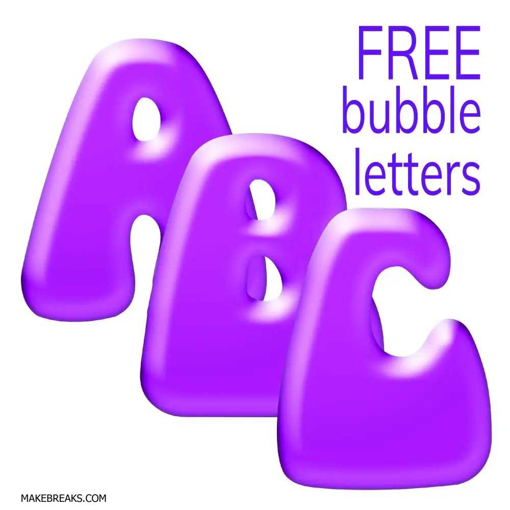 free printable bubble alphabet letters