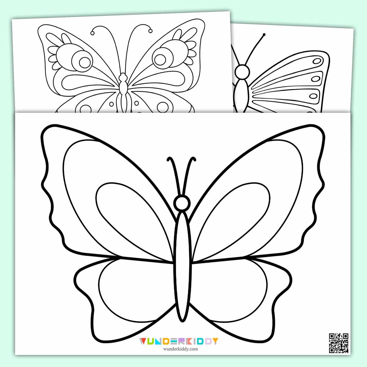 free printable butterfly color pages