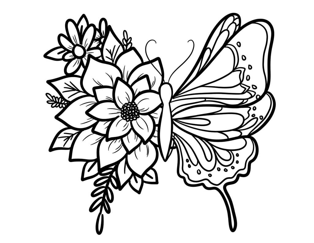 free printable butterfly color pages