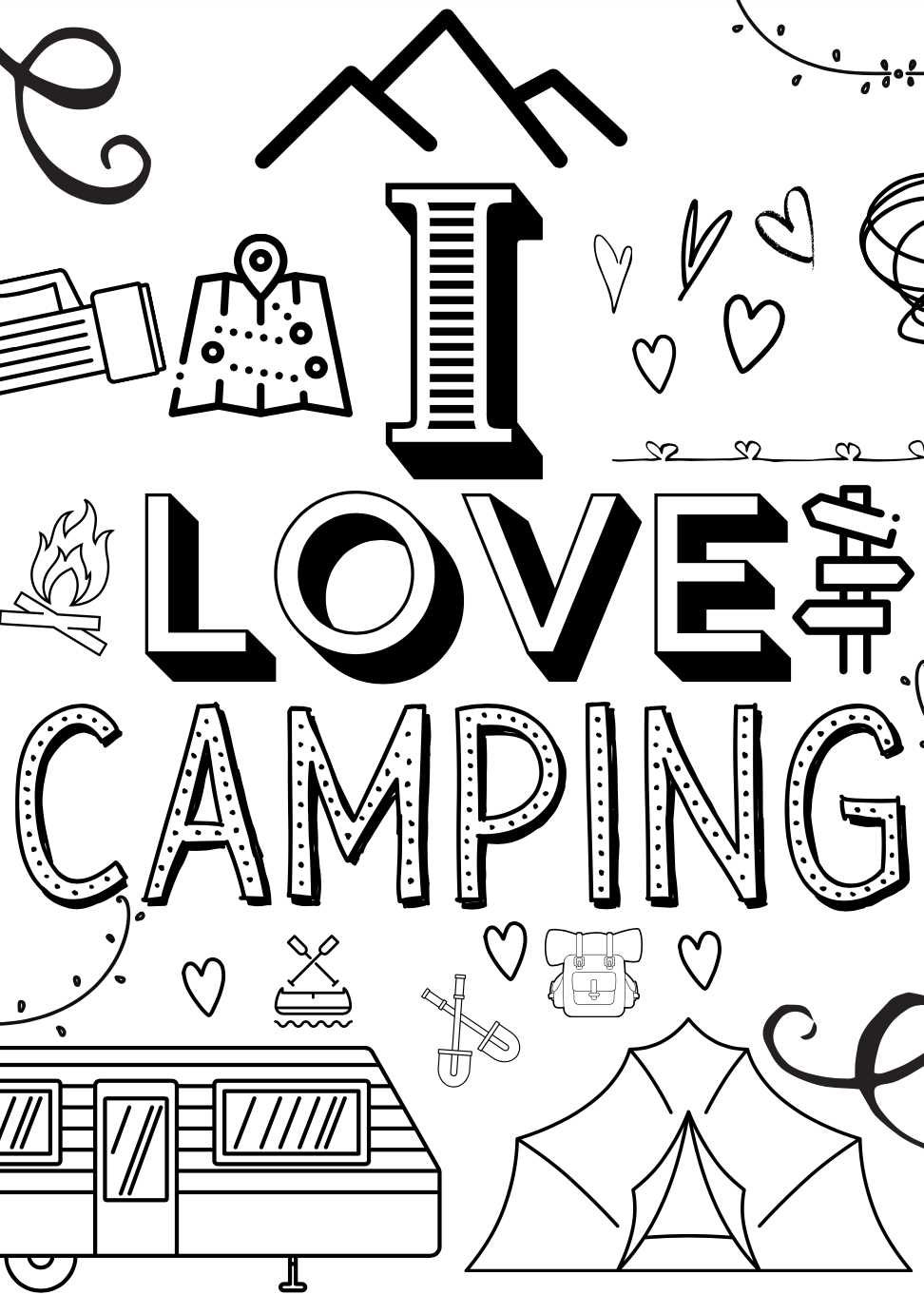 free printable camping coloring pages