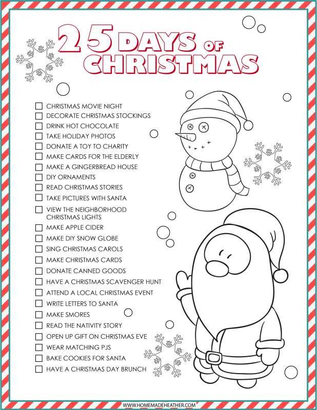 free printable christmas activities