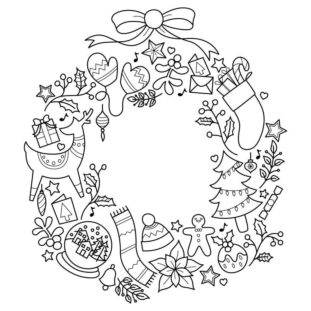 free printable christmas coloring page free printable christmas coloring page