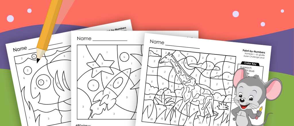 free printable color by number