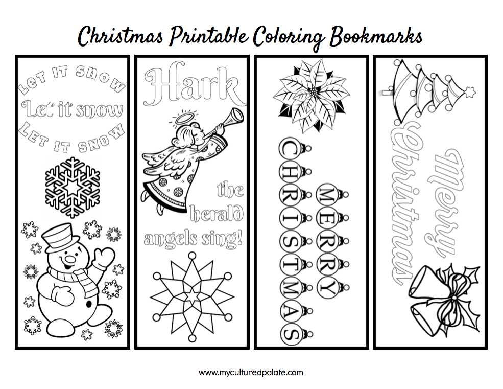 free printable coloring bookmarks