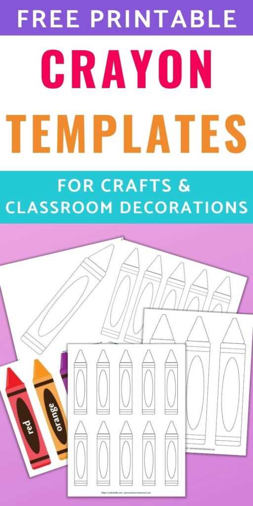 free printable crayon template free printable crayon template
