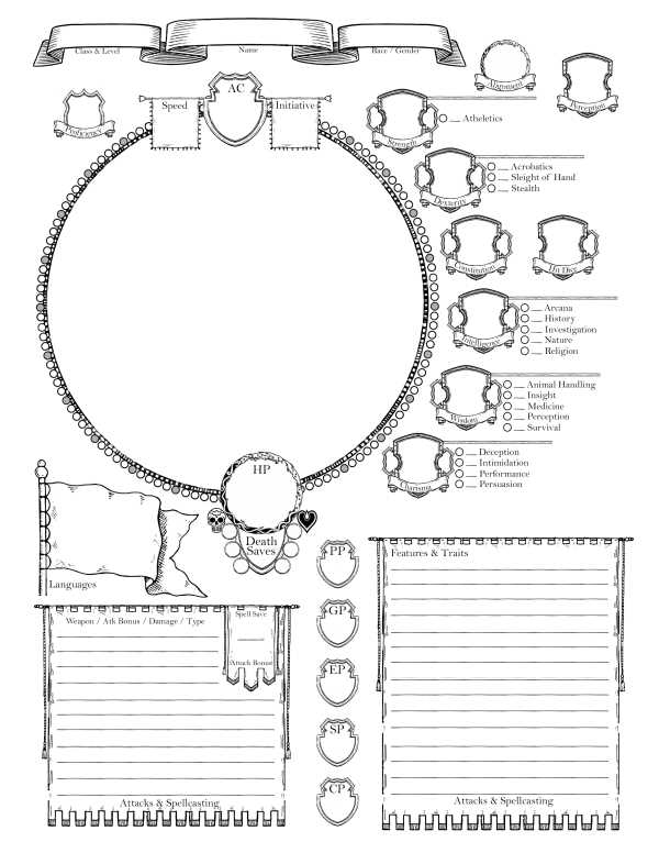 free printable d&d character sheets free printable d&d character sheets