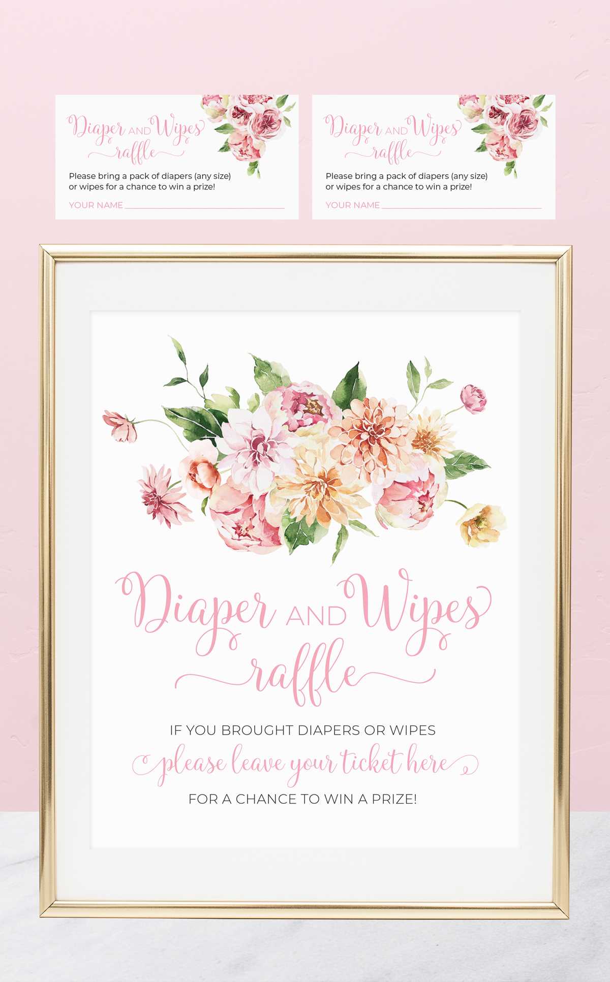 free printable diaper and wipe raffle tickets
