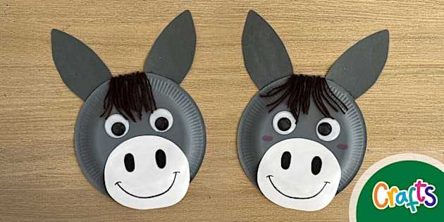 free printable donkey craft template