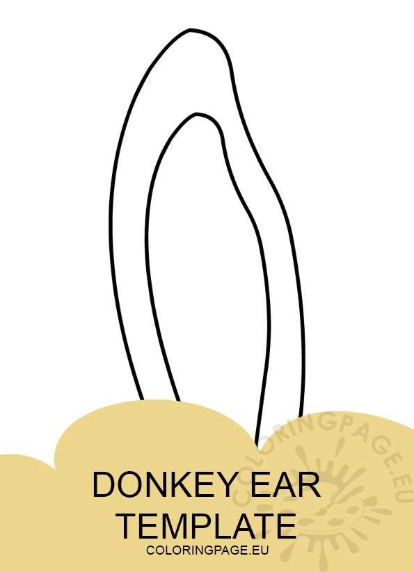 free printable donkey craft template