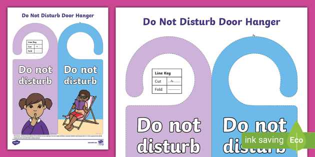 free printable door hanger template