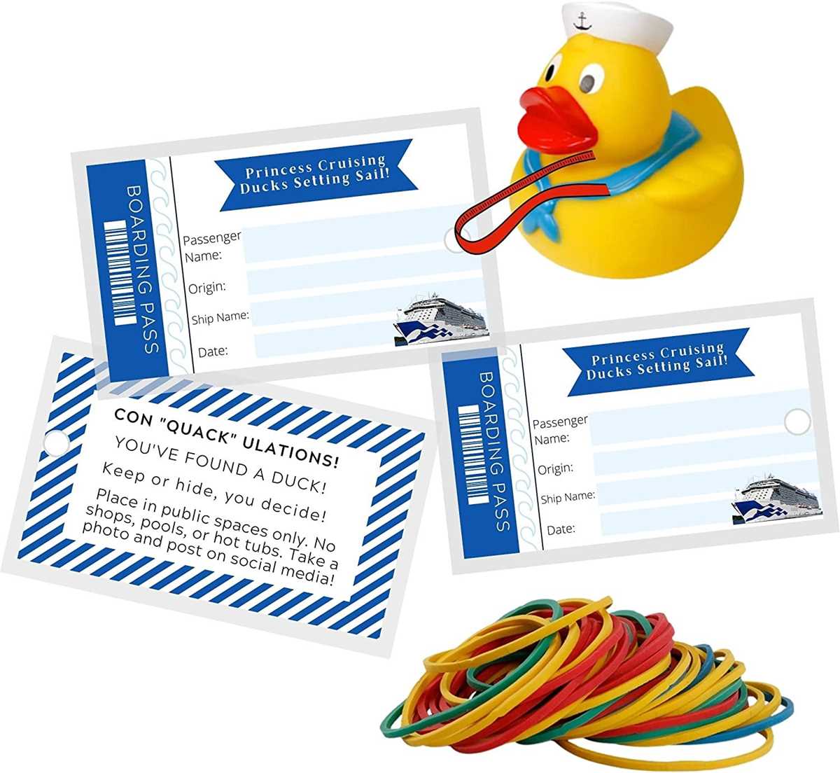 free printable editable cruise duck tags