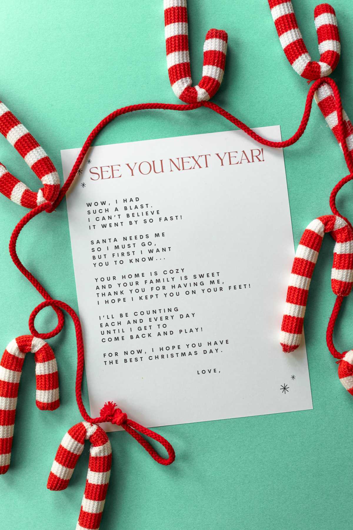free printable editable elf on the shelf goodbye letter