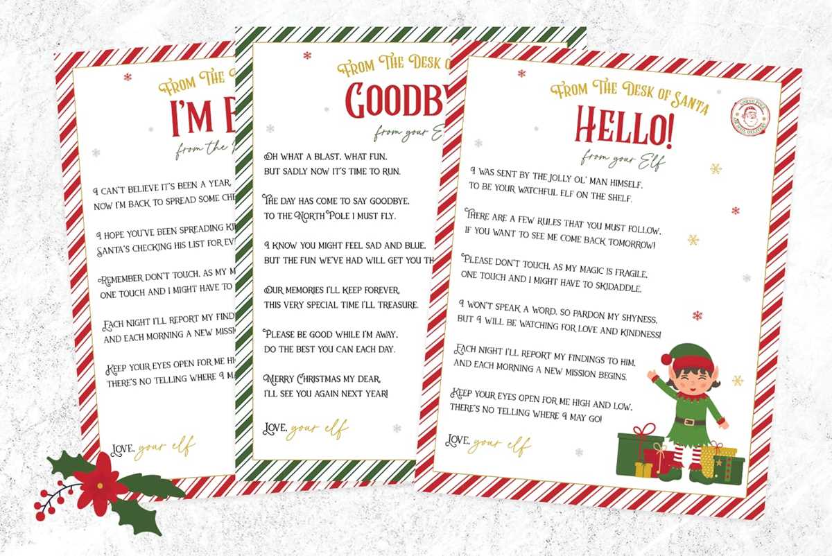free printable editable elf on the shelf goodbye letter