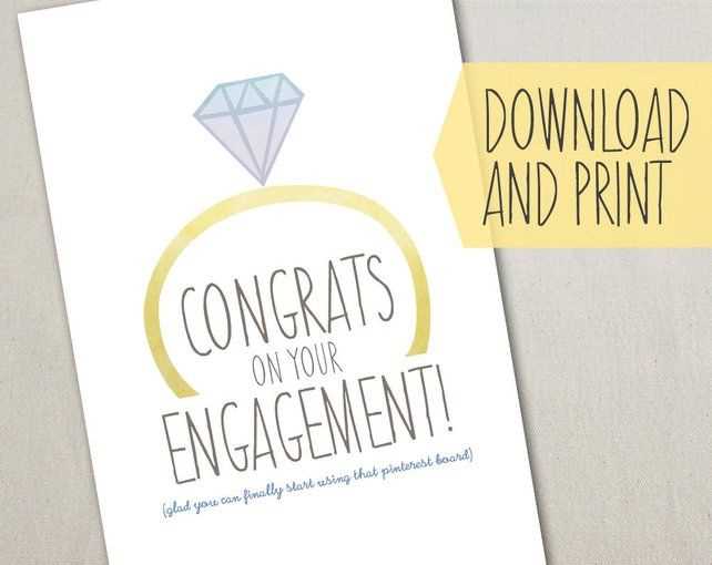 free printable engagement cards