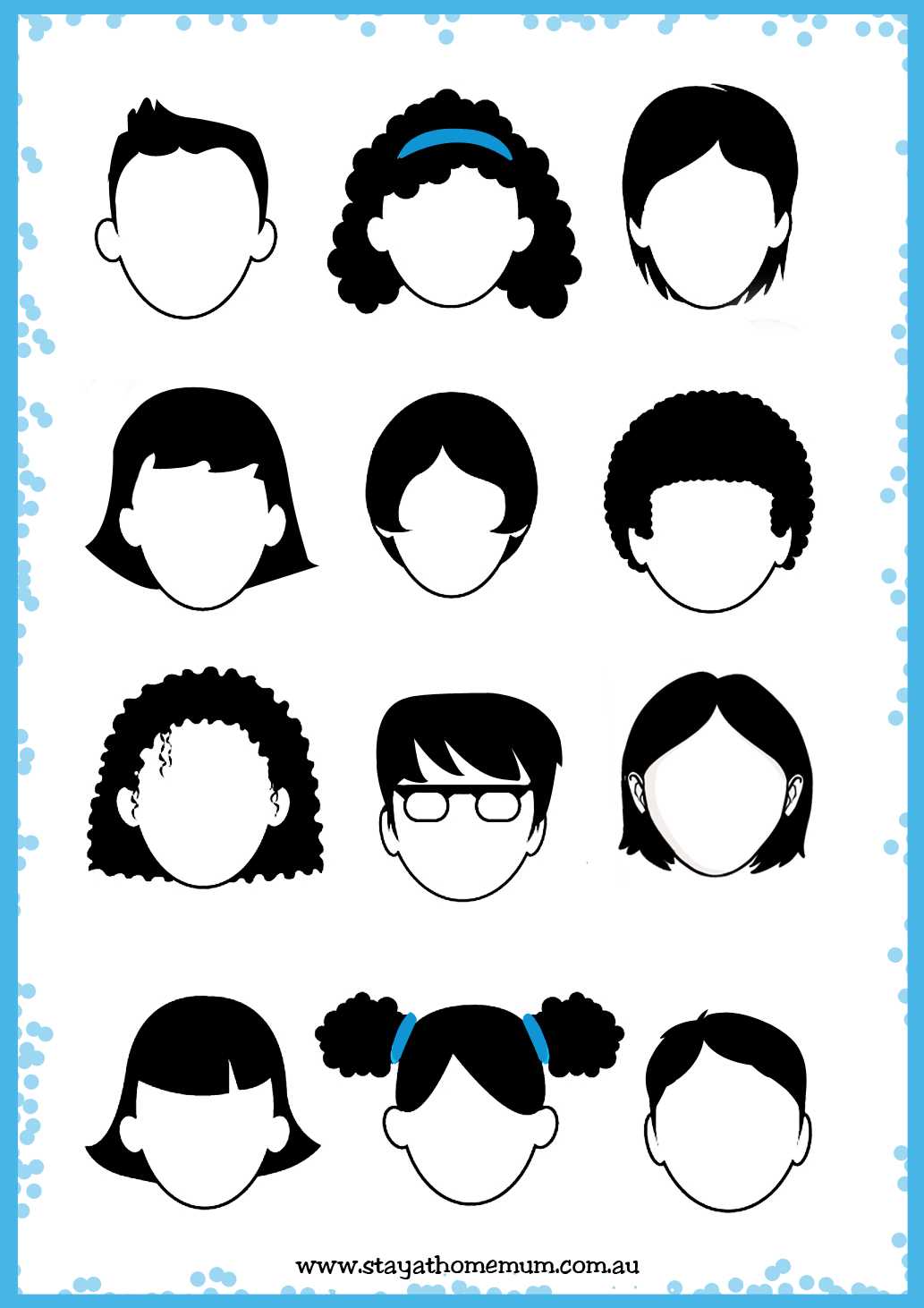 free printable face template