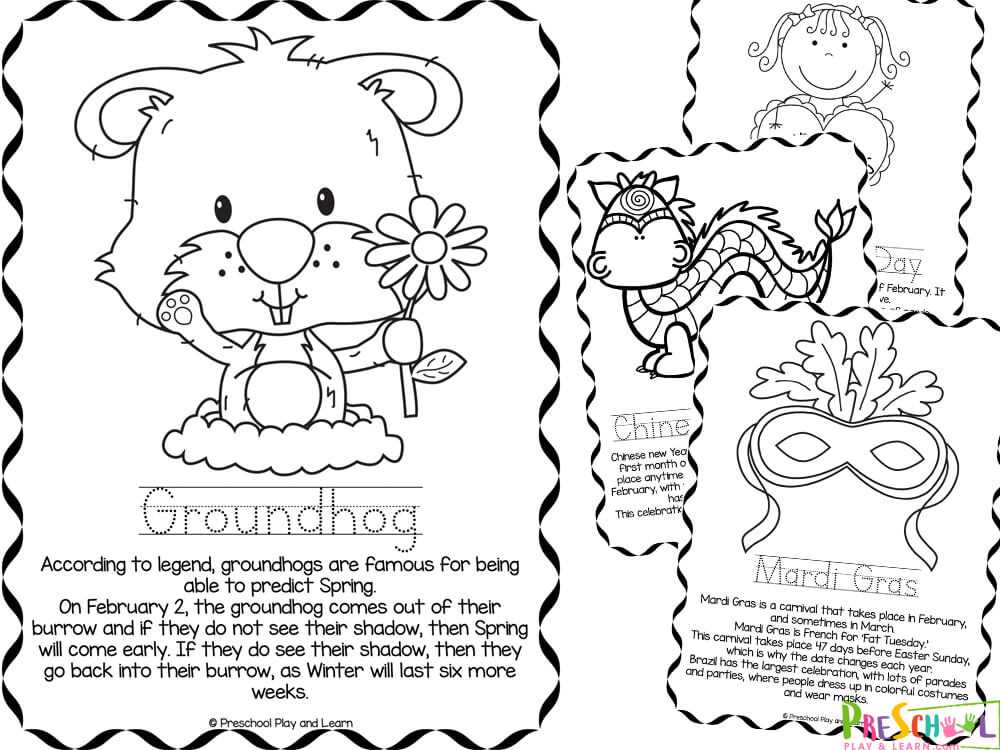 free printable february coloring pages