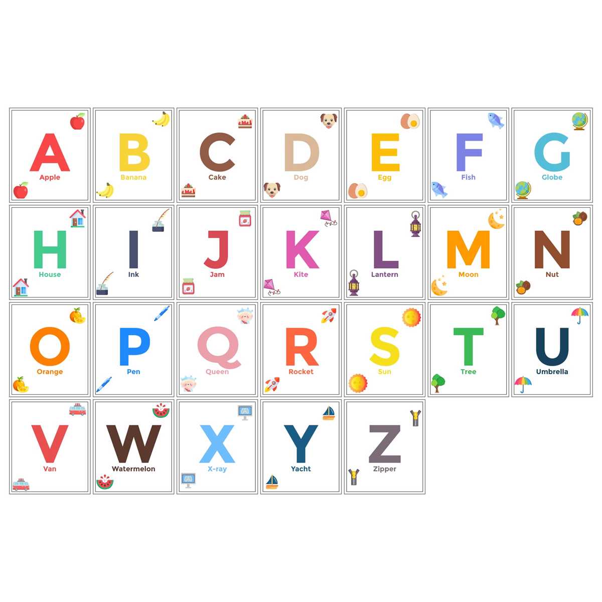 free printable flash cards alphabet