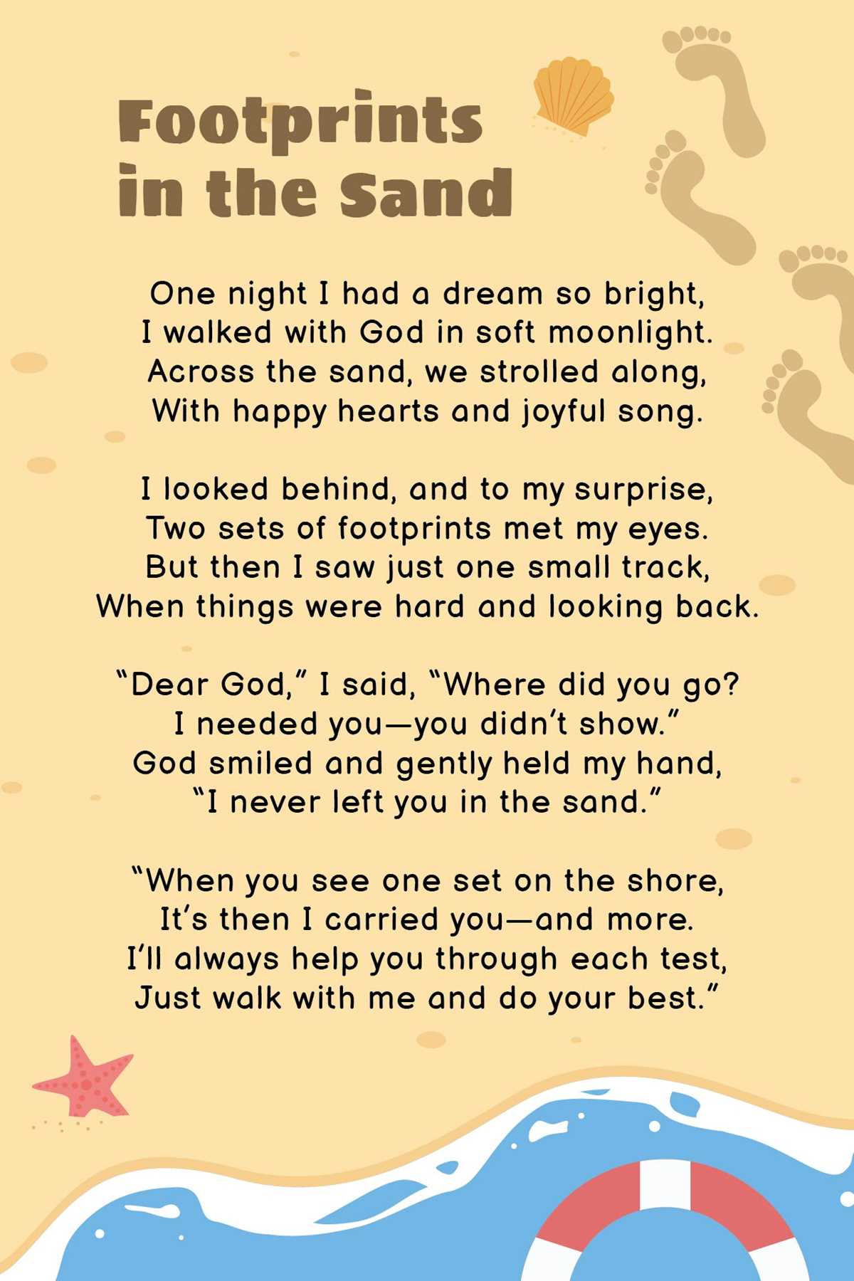 free printable footprints poem free printable footprints poem