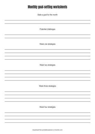 free printable goal setting worksheets free printable goal setting worksheets