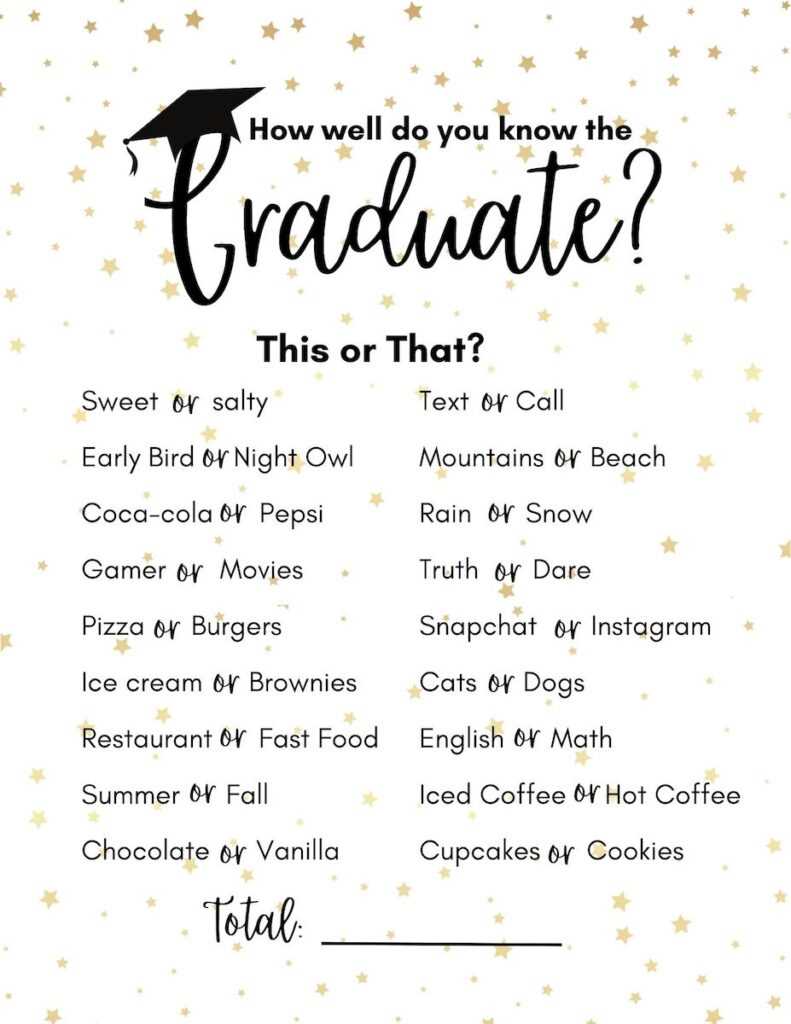free printable graduation games