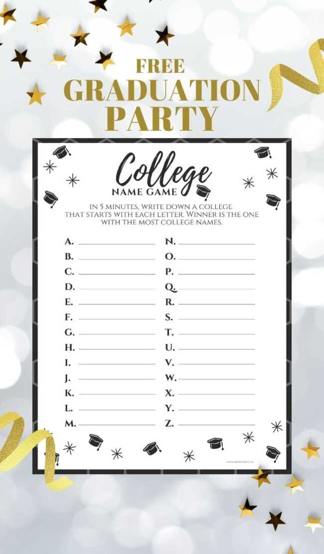 free printable graduation party games free printable graduation party games