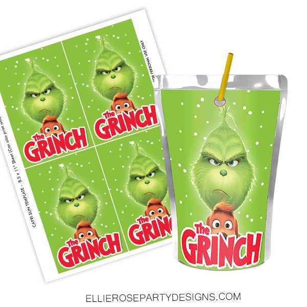 free printable grinch labels free printable grinch labels