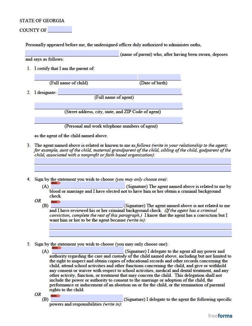 free printable guardianship forms georgia free printable guardianship forms georgia