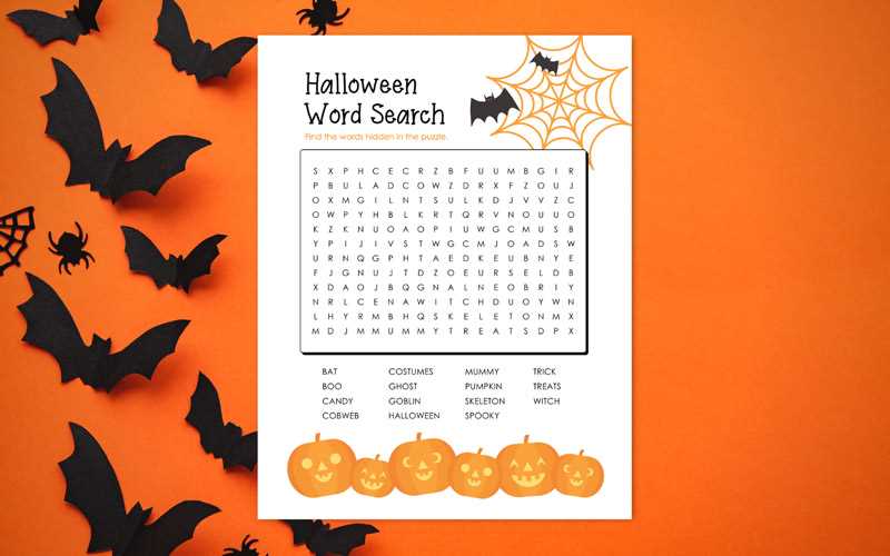 free printable halloween word search puzzles