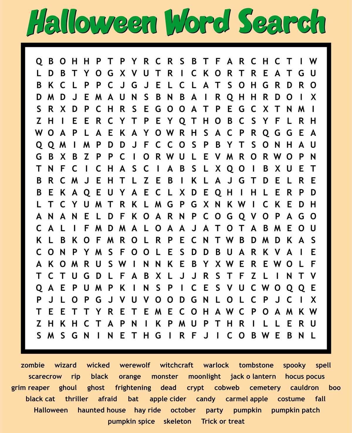 free printable halloween word searches free printable halloween word searches