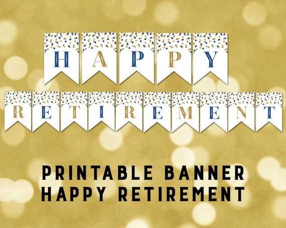 free printable happy retirement signs