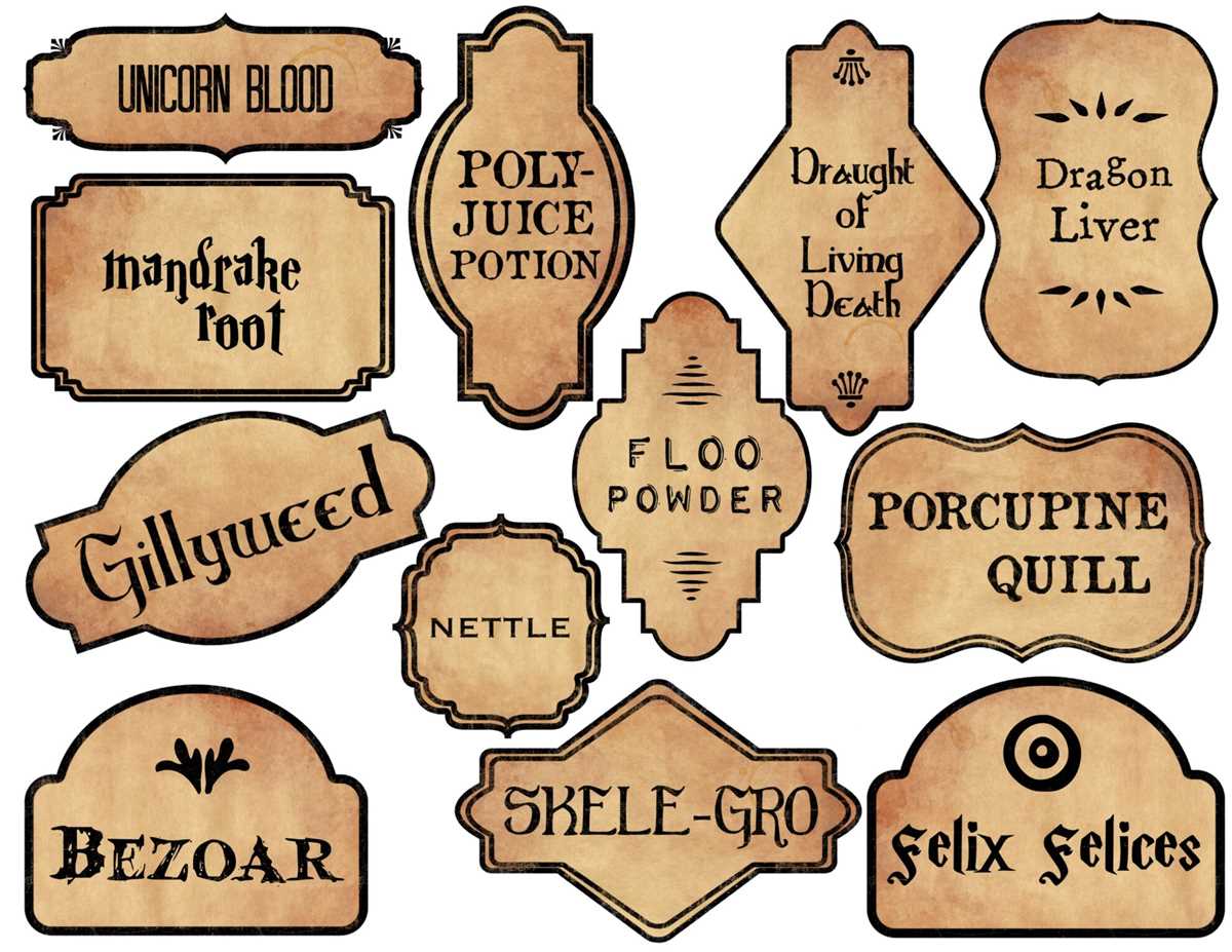 free printable harry potter potion labels free printable harry potter potion labels