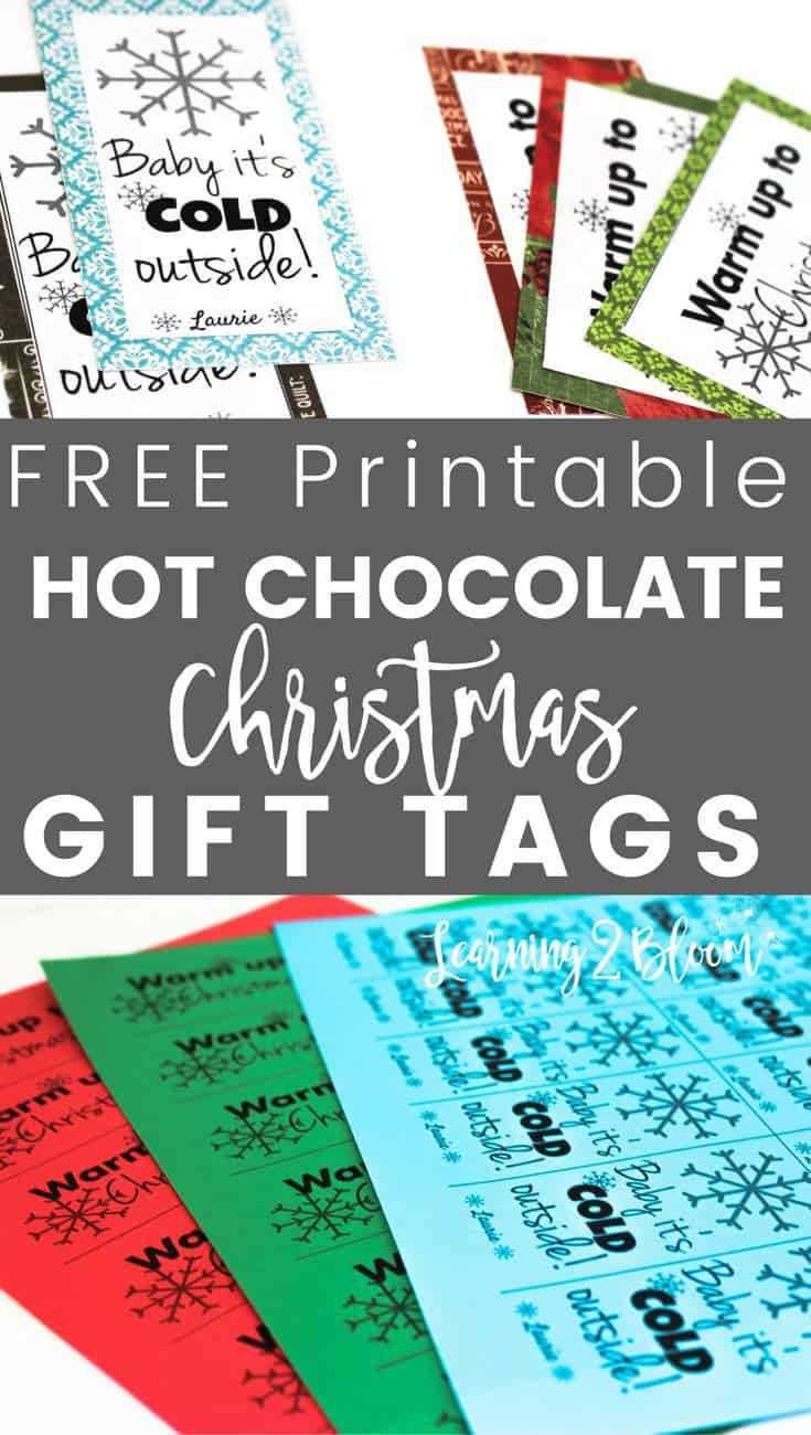 free printable hot chocolate gift tags