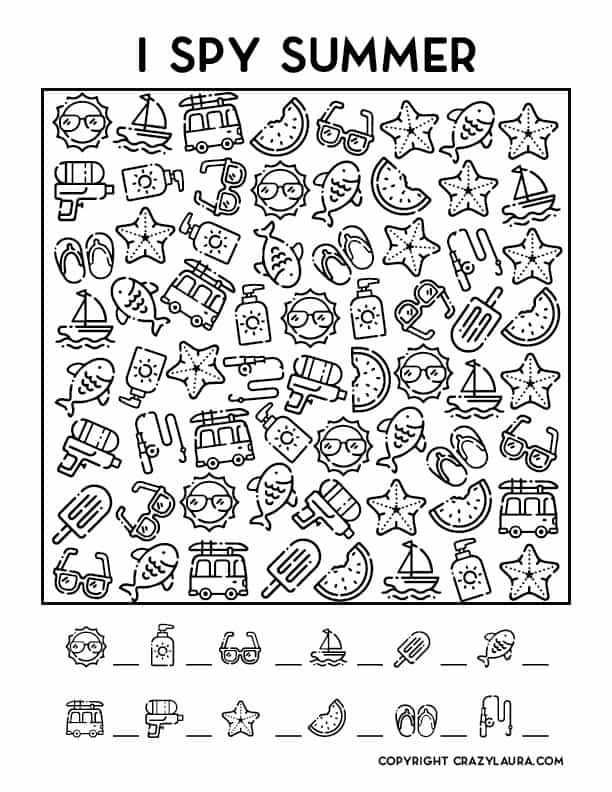 free printable i spy