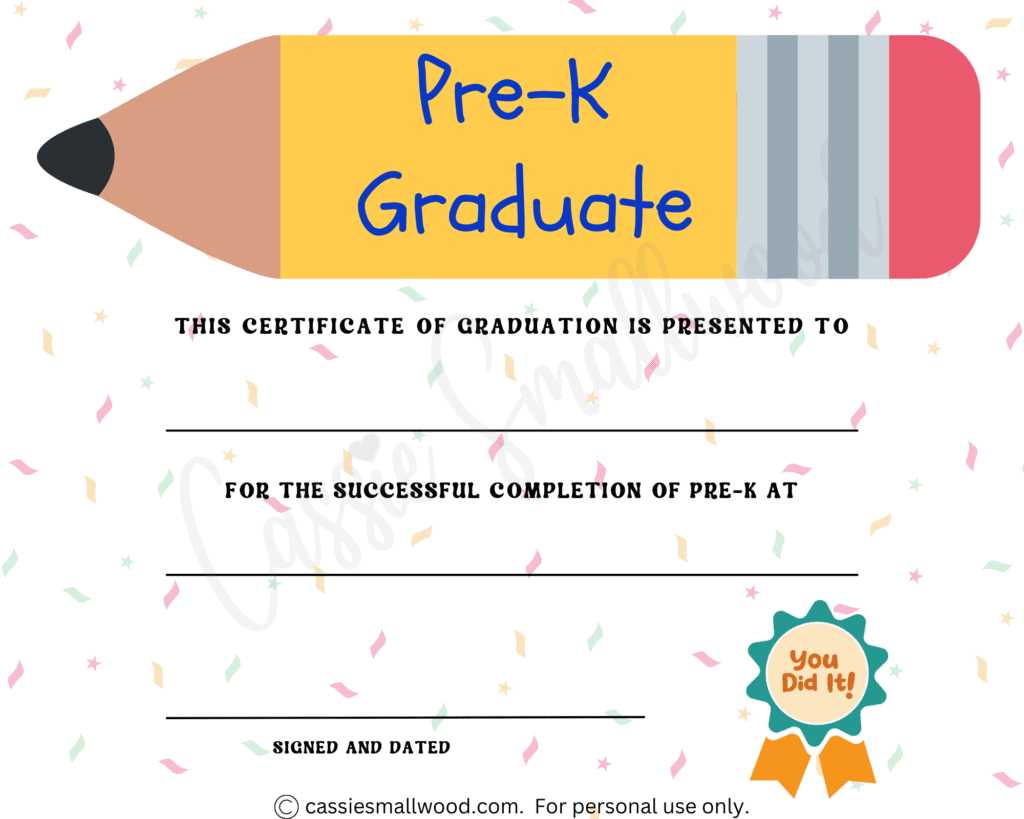 free printable kindergarten graduation certificate