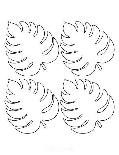 free printable leaves stencils