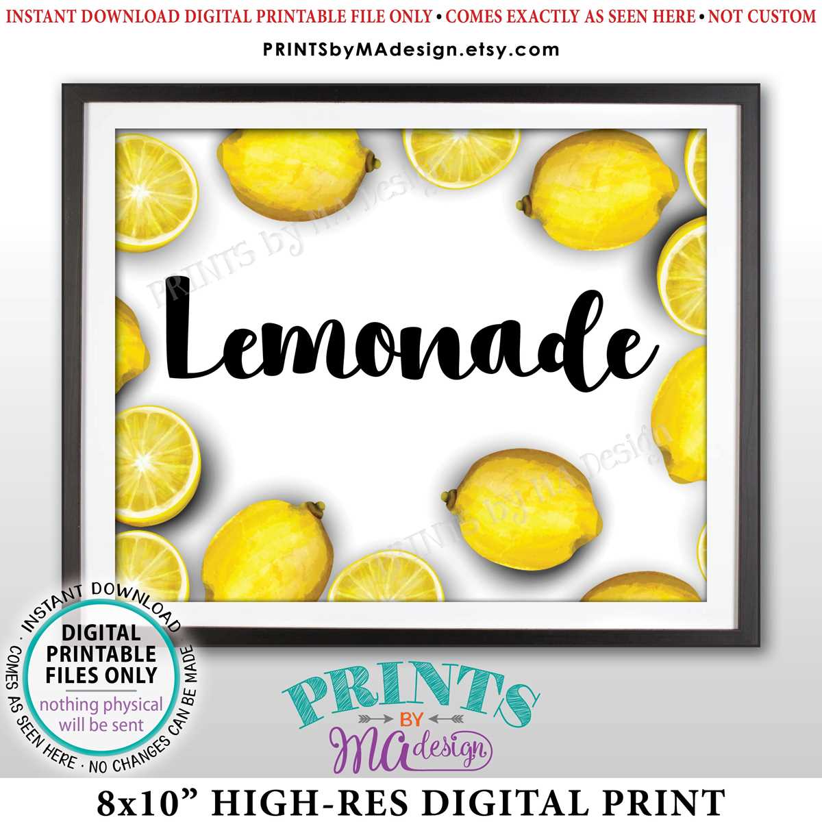 free printable lemonade sign printable
