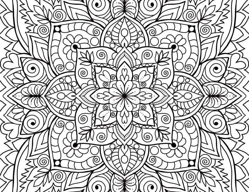 free printable mandala coloring page