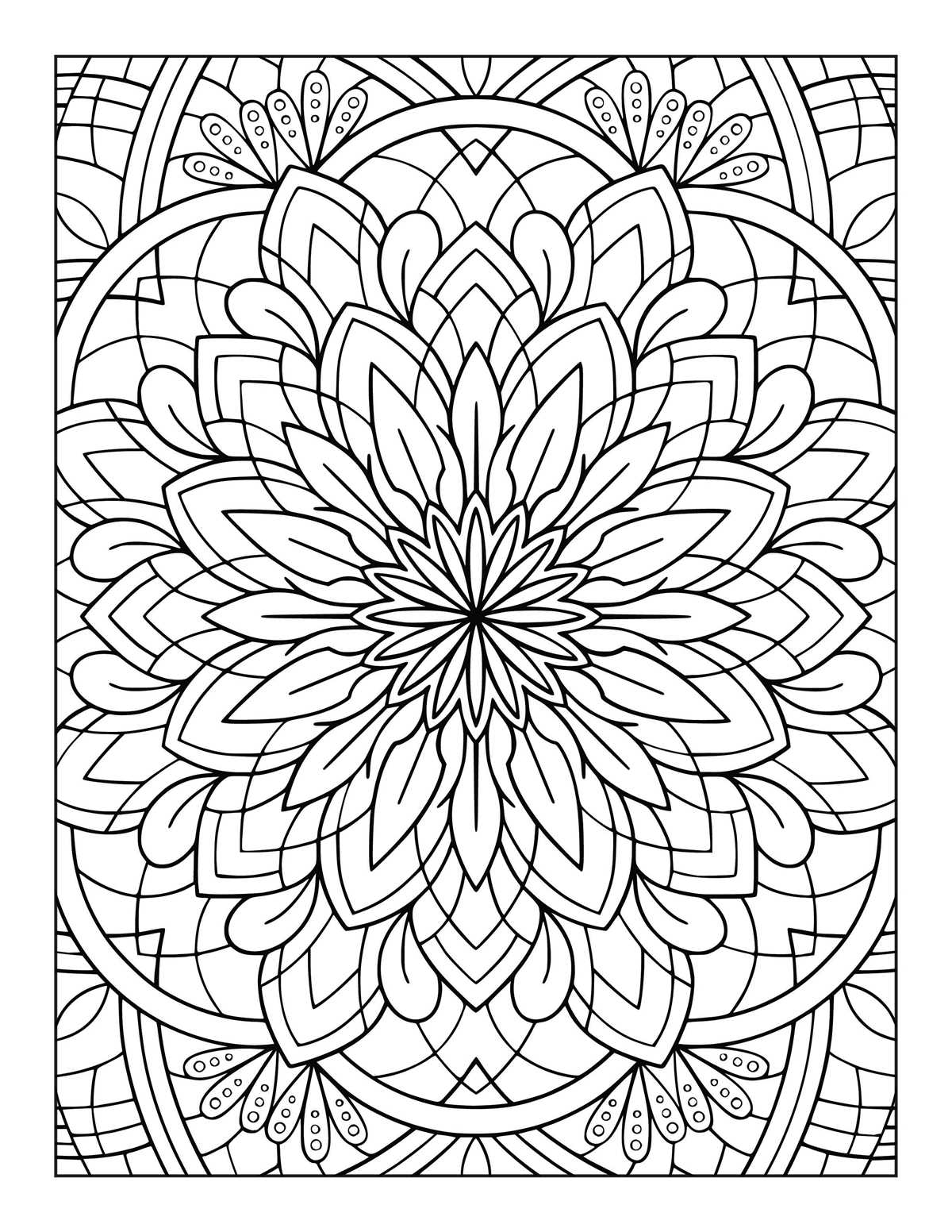 free printable mandala coloring page