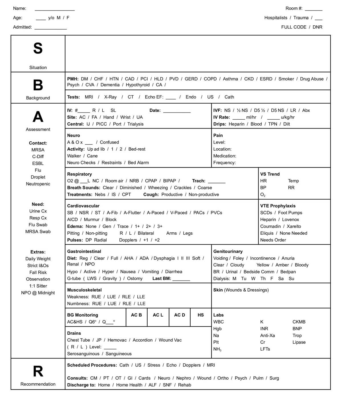 free printable med surg nursing report sheet free printable med surg nursing report sheet